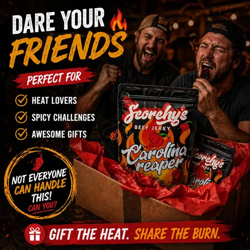 Miniatura 6 de Scorchy's Jerky - Carolina Reaper Beef Jerky - Cecina picante extrema, hecha en Estados Unidos, aperitivo alto en proteínas, bajo en carbohidratos