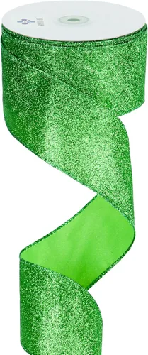 Miniatura 17 de MEEDEE Cinta Verde con Purpurina Cinta Verde con Alambre de 2.5 Pulgadas de Ancho Cinta Metálica de 25 Yardas Cinta Verde de Navidad Cinta Verde