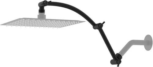 Miniatura 14 de Hibbent Brazo de Extensión para Cabezal de Ducha Totalmente Metálico de 10'', Latón Sólido Flexible Ajustable en Altura y Ángulo, Extensor de Brazo