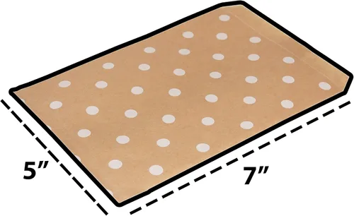 Miniatura 6 de CuteBox Bolsas de regalo de papel plano blanco con lunares (5 x 7 pulgadas) para mercancía, manualidades, recuerdos de fiesta, venta al por menor
