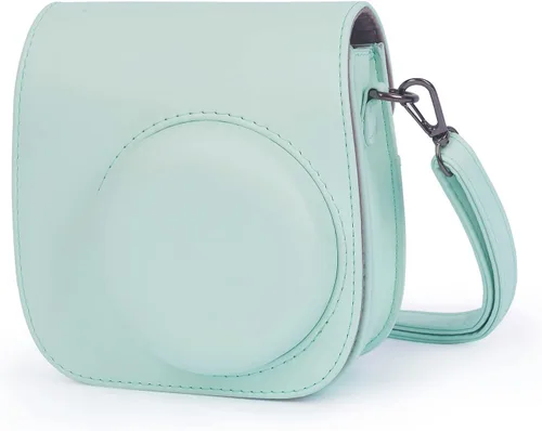Miniatura 13 de Phetium Instant Mini 12 - Funda protectora para cámara compatible con Instax Mini 12 11, bolsa de piel sintética con bolsillo y correa de hombro