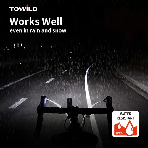 Miniatura 9 de TOWILD CL1200 Bike Lights for Night Riding,Compatible with Garmin/GoPro Mount,1200 Lumen Bike Headlight,5000mAh Rechargeable Battery,Waterproof Bike