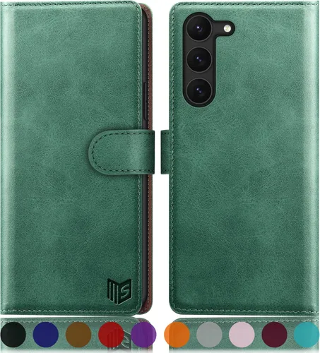 Miniatura 9 de SUANPOT para Samsung Galaxy S23 +/ Plus Funda tipo cartera con bloqueo RFID, soporte para tarjetas de crédito, funda protectora de libro tipo Flip