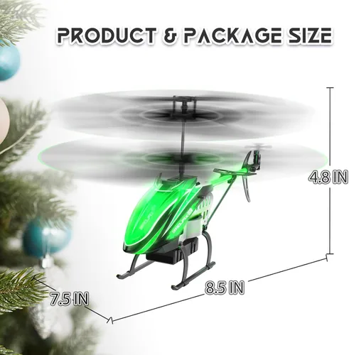 Miniatura 9 de BUSSGO Helicóptero RC, helicóptero de control remoto para niños con 30 minutos de vuelo (2 baterías), modos de luz LED 7+1, sujeción de altitud