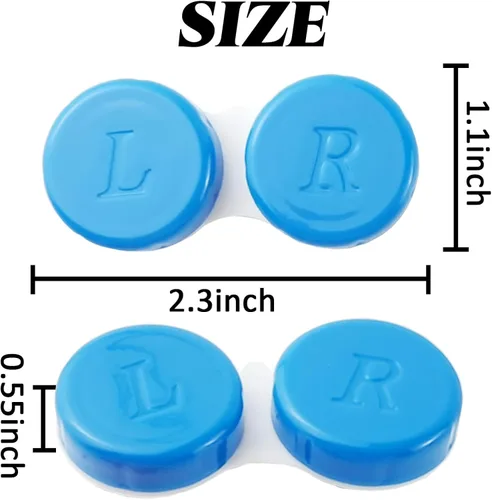 Miniatura 2 de TIHOOD Estuche colorido para lentes de contacto de 60 piezas, contenedor para lentes de ojos, contenedor de almacenamiento en remojo, kit de viaje