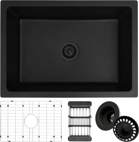 Miniatura 9 de Fregadero de cocina dorado de 30 pulgadas, fregadero de cocina de acero inoxidable SUS304 de montaje inferior, fregadero de cocina grande y profundo