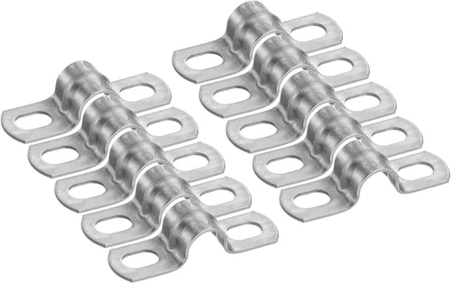 Miniatura 54 de HARFINGTON 10 abrazaderas de conducto de 5/16 pulgadas y 0.315 in, abrazadera de tubo M8 U, correa de tubo rígida de acero inoxidable, soporte