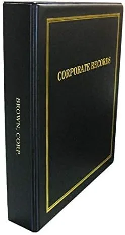 Miniatura 10 de Corpkit personalizado Hotstamp Thriftkit Corporate Kit con actas impresas y estatutos/acuerdo operativo, carpeta, funda, sello corporativo, Negro