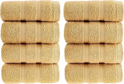 Miniatura 40 de HALLEY Paquete de 4 toallas de mano turcas de alta calidad (4 piezas) de 650 GSM, altamente absorbentes, súper suaves, 100% algodón, 4 toallas