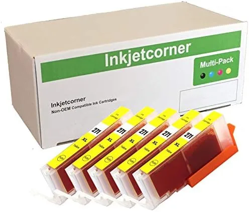 Cartucho de tinta compatible de repuesto para CLI-271 CLI-271XL para uso con MG5720 MG6820 MG7720 TS6020 TS5020 TS8020 TS9020 (amarillo, paquete de