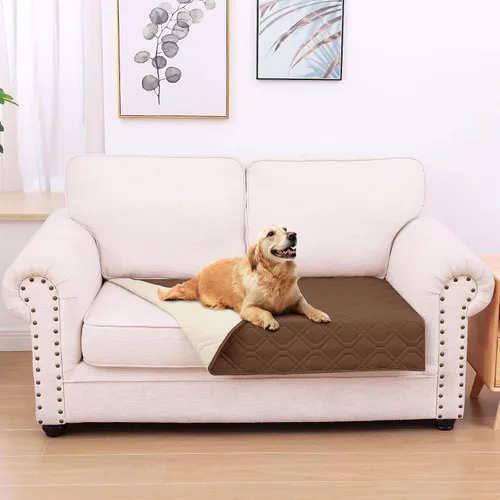 Miniatura 97 de hyha Manta impermeable para perros, manta reversible para cama de mascotas, funda suave para sofá/sillón lavable para perros, fundas impermeables