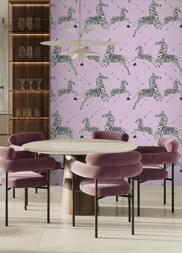 Miniatura 3 de Scalamandre Lilac Zebra Safari - Papel tapiz autoadhesivo