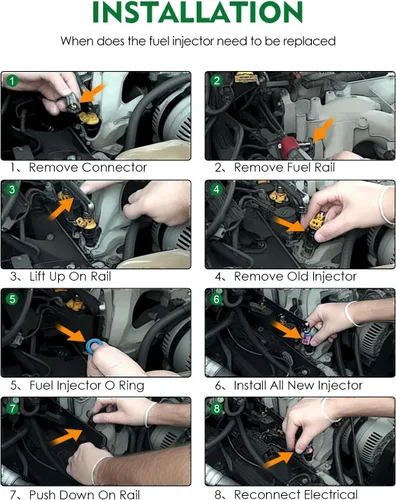 Miniatura 8 de Inyectores de combustible mejorados de 5.4L 0280158138 Juego de 8 unidades para Ford F150 2007-2008 F250 F350 Super Duty 5.4L 2007 2008 2009 2010