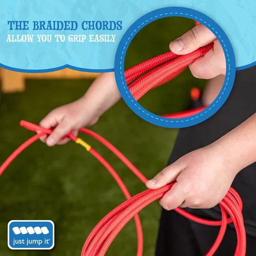 Miniatura 3 de Just Jump It Lil Lariat Junior Lasso Rope - Pre-Tied 20' Kids Cowboy Rope Rojo