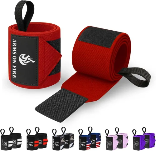 Miniatura 33 de TECEUM Weightlifting 18" & 12" Wrist Wraps with Thumb Loop – Heavy Duty Wrist Workout Braces for Men and Women – Ideal for Powerlifting, Strength