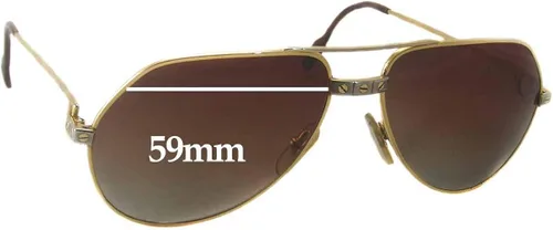 Miniatura 3 de Sunglass Fix Cartier Vendome Santos - Lentes de repuesto compatibles con Cartier Vendome Santos 2323in Marcos