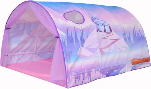Miniatura 11 de Tienda de campaña para niños Lucky castle Bed Tent plegable casa de juegos para niños, tiendas de campaña para niñas y niños, toldo para dormir