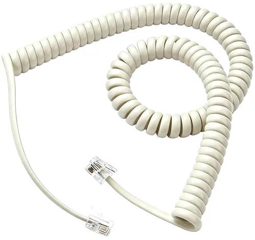 Miniatura 14 de Comtrue Cables de teléfono fijo, cables para teléfono celular, rojo, 11.5 pies sin enrollar, 16 pulgadas en espiral, paquete de 2, compatible