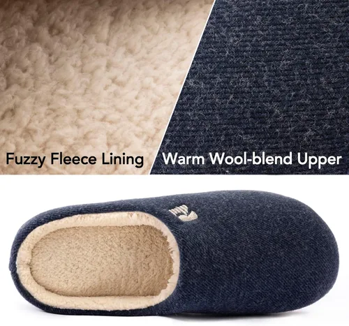 Miniatura 10 de RockDove Pantuflas tipo zueco con forro de sherpa para hombre