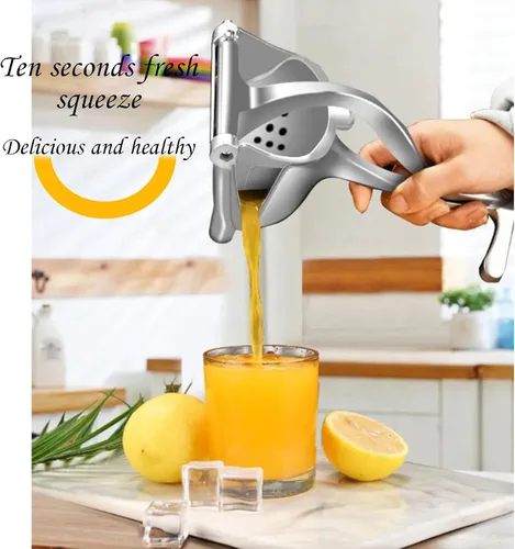 Miniatura 4 de Exprimidor de limón de acero inoxidable – Exprimidor manual de cítricos resistente para limón, lima, naranja y pomelo con mango ergonómico