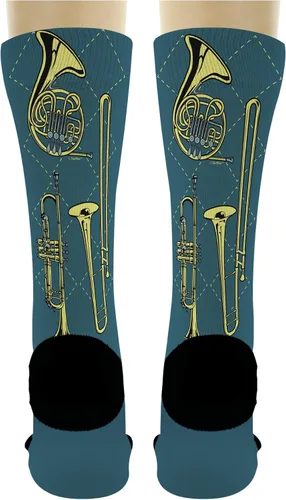 Miniatura 5 de Música Relacionados Regalos Instrumentos de Latón Calcetines Música Temática Regalos para Músicos Novedad Crew Calcetines