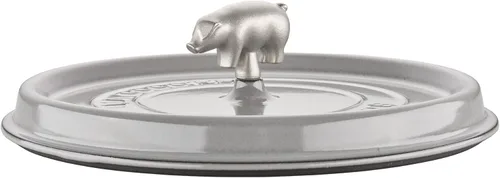 Miniatura 7 de Staub Hierro Fundido 6-qt Cochon Poco Profundo Ancho Redondo Cocotte - Gris Grafito