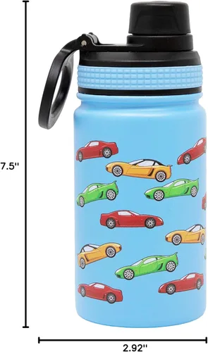 Miniatura 8 de MIRA Botella de agua de acero inoxidable para niños, 12 onzas – Termo de metal que mantiene el frío durante 24 horas, caliente durante 12 horas