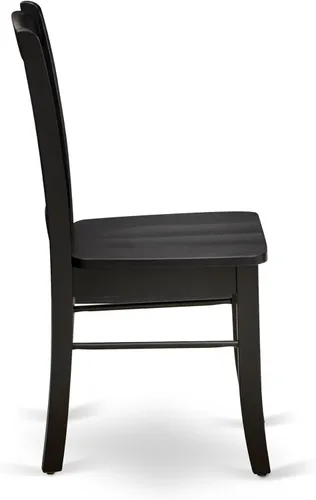 Miniatura 13 de East West Furniture El juego de comedor de 3 piezas AMDL3-BCH-W contiene una mesa de cocina redonda con pedestal y 2 sillas de comedor, 36 x 36
