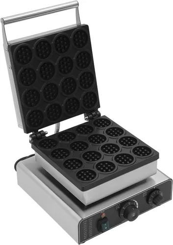 Miniatura 4 de Máquina de gofres comercial, 16 rejillas de 1750 W, antiadherente, de acero inoxidable, redonda, belga, mini waflera eléctrica para restaurante