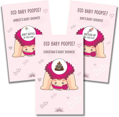 Miniatura 8 de Pin the Poopie on the Diaper Boy Baby Shower Game - Divertido juego de baby shower con divertidas calcomanías vibrantes de Poopie - Para revelación