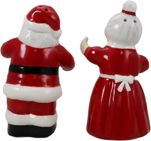 Miniatura 5 de Ebros Gift 'Tis The Season Dancing Mr And Mrs Santa Claus - Juego de saleros y pimenteros de Navidad para parejas, figuras de cerámica, fiesta