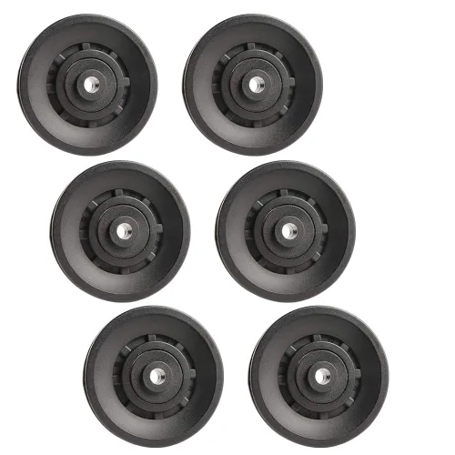 Miniatura 4 de Rueda de polea de rodamiento universal de 3.543 in (3.54 pulgadas) para máquina de cable, pieza de equipo de gimnasio, puerta de garaje (2 piezas)