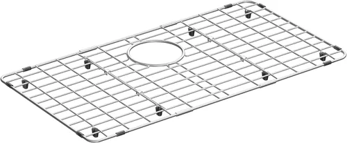 Protector de rejilla de fregadero de metal para cocina, rejilla inferior de fregadero de acero inoxidable 27-9/16 x 14-9/16 pulgadas, protector de