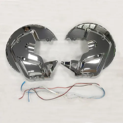 Miniatura 3 de Cubiertas de rotor de freno de motocicleta cromadas con anillo de luz LED para Honda Goldwing GL1800 2001-2014 F6B 2013-2015 (Azul)