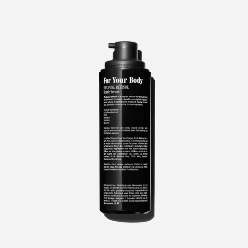 Miniatura 3 de Nécessaire The Body Retinol - Suero reparador reafirmante + loción corporal de retinol para mujeres y hombres. Prevención de arrugas + líneas. 0.1%