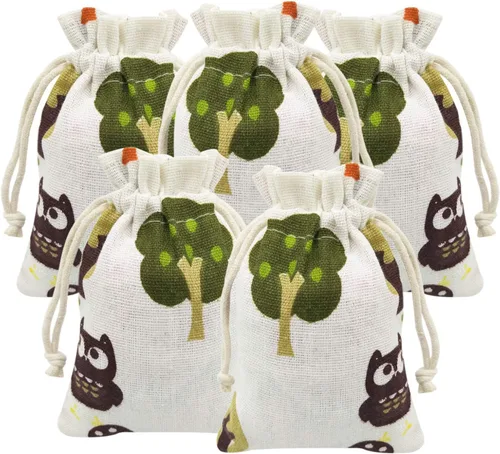 Miniatura 10 de 20 bolsas de arpillera con cordón, bolsas de regalo de boda de 3.9 x 5.3 pulgadas, joyas, fiestas de cumpleaños, baby shower, artes y manualidades