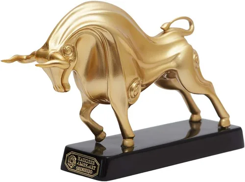 Miniatura 10 de HAUCOZE Wall Street - Estatua de toro de animal, figura de la suerte, regalo moderno para decoración del hogar, arte para sala de estar, poliresina