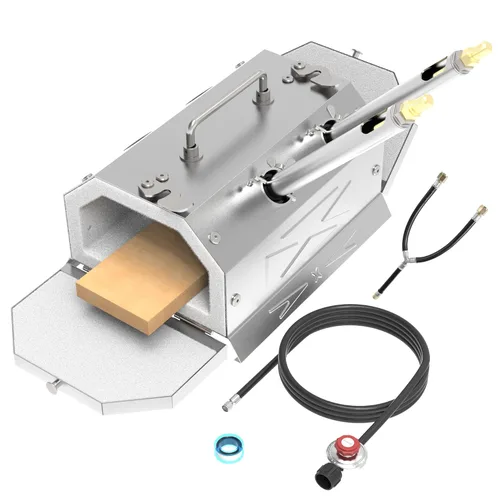 Miniatura 10 de 1 quemador de gas propano forja 2600℉ de doble puerta mini equipo portátil, fabricación de cuchillos (acero inoxidable) herramienta de herrería, kit