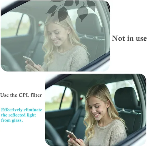 Miniatura 7 de Filtro CPL de 52mm para lente de cámara de teléfono, filtro CPL para iPhone 16 15 14 13 12 11, Samsung BLU, Motorola, Xiaomi y otros teléfonos