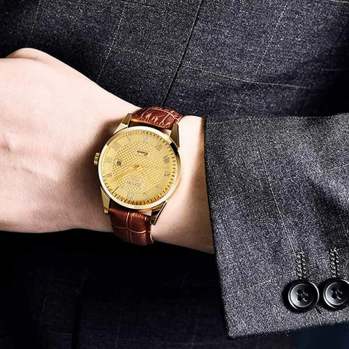 Miniatura 2 de SKMEI Reloj para hombre, vestido de negocios, clásico, de moda, casual, negro, cuarzo, analógico, impermeable, calendario, fecha, simple, relojes