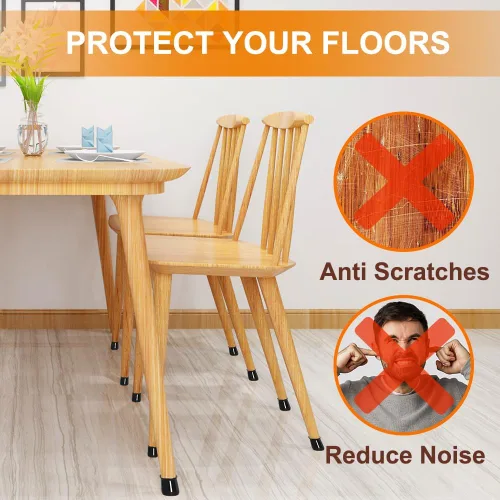 Miniatura 4 de 24 Piezas Protectores de Piso para Patas de Silla para Pisos de Madera Dura Cubiertas de Silicona para Proteger Pisos de Baldosas de Madera
