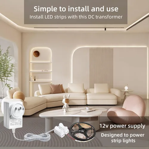 Miniatura 8 de Adaptador de fuente de alimentación de 12 V, 2 A, convertidor de 24 W CA/CC de 100 V-240 V a 12 voltios y extremos de cable desnudo + terminales