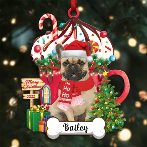 Miniatura 107 de Amantes de los perros de Navidad – Navidad de perros disponibles para muchos perros Shi Tzu – Adorno con forma personalizada, adorno de Navidad