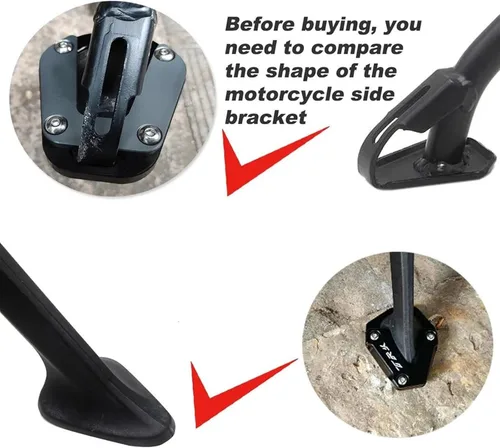 Miniatura 7 de Motorcycle Kickstand Extension Pad for Benelli TRK502 TRK 502 2020 2021 Foot Side Stand Support Plate Enlarger (Color : B Black)