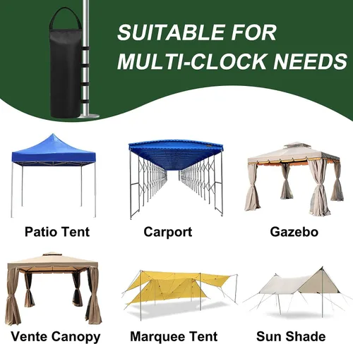 Miniatura 7 de IALNAI Pesos de toldo de 112 libras, bolsas de arena para toldo, publicidad al aire libre, tienda de campaña fija y resistente al viento, tienda