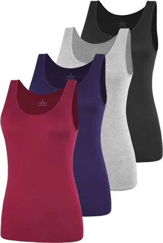 Miniatura 17 de AMVELOP - Camiseta básica sin mangas para mujer, ropa interior, camiseta sin mangas en paquete de 2-4