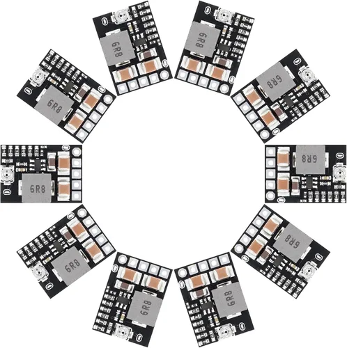 Miniatura 12 de DROK Convertidor DC Buck, 6 piezas mini regulador de voltaje DC 4.5-20V 12V 9V reductor reductor 3A 10W salida de voltios ajustable fija reductor