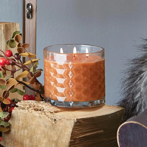 Miniatura 5 de Root Candles - Velas perfumadas de otoño en forma de panal de miel, de vidrio, con mezcla de cera de abejas de 3 mechas, 12 onzas, elaboradas a