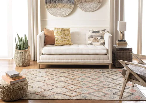 Miniatura 19 de SAFAVIEH Kilim Collection - Alfombra de 8 x 10 pulgadas, grande, natural y azul, hecha a mano de yute y algodón, diseño marroquí bohemio, ideal
