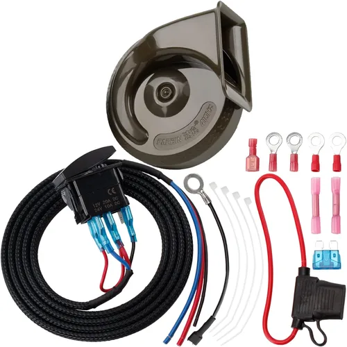Miniatura 9 de Kit universal de bocina UTV con interruptor basculante LED y cable para carrito de golf, ATV, Polaris RZR, Ranger, General, Side by Side, Can-Am